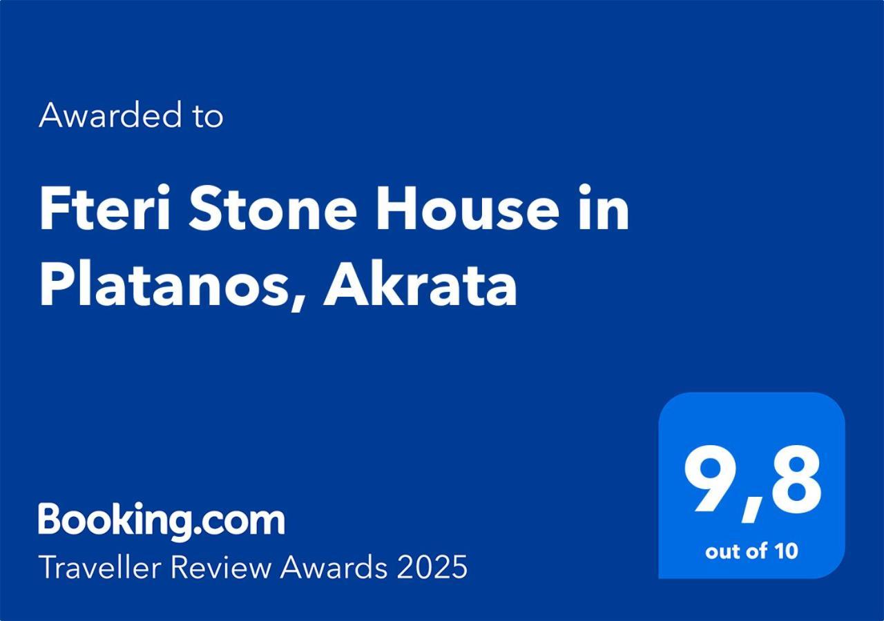 Fteri Stone House In Platanos, Akrata Appartement Buitenkant foto